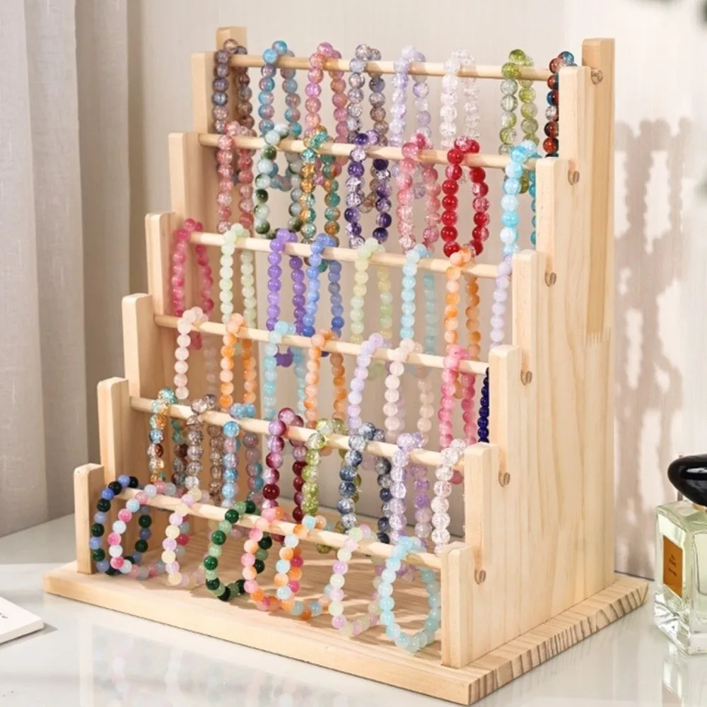 

4/6 Tier Detachable Jewelry Holder Multi-functional Jewelry Organizer Wooden Jewelry Display Stand Space Saving Durable