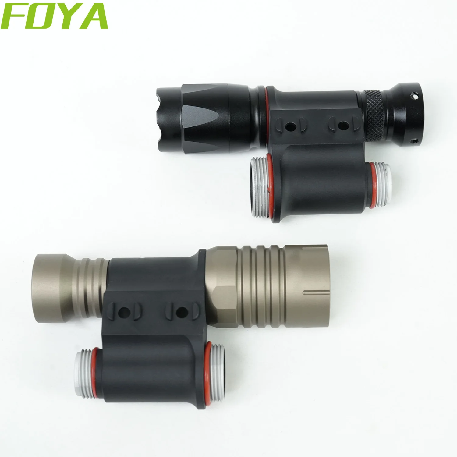 

Крепление для двух фонарей MLOK для тактических фонарей M300V, M600V, PLHv2 с отсеком для батарей 18350, 16340, для охоты