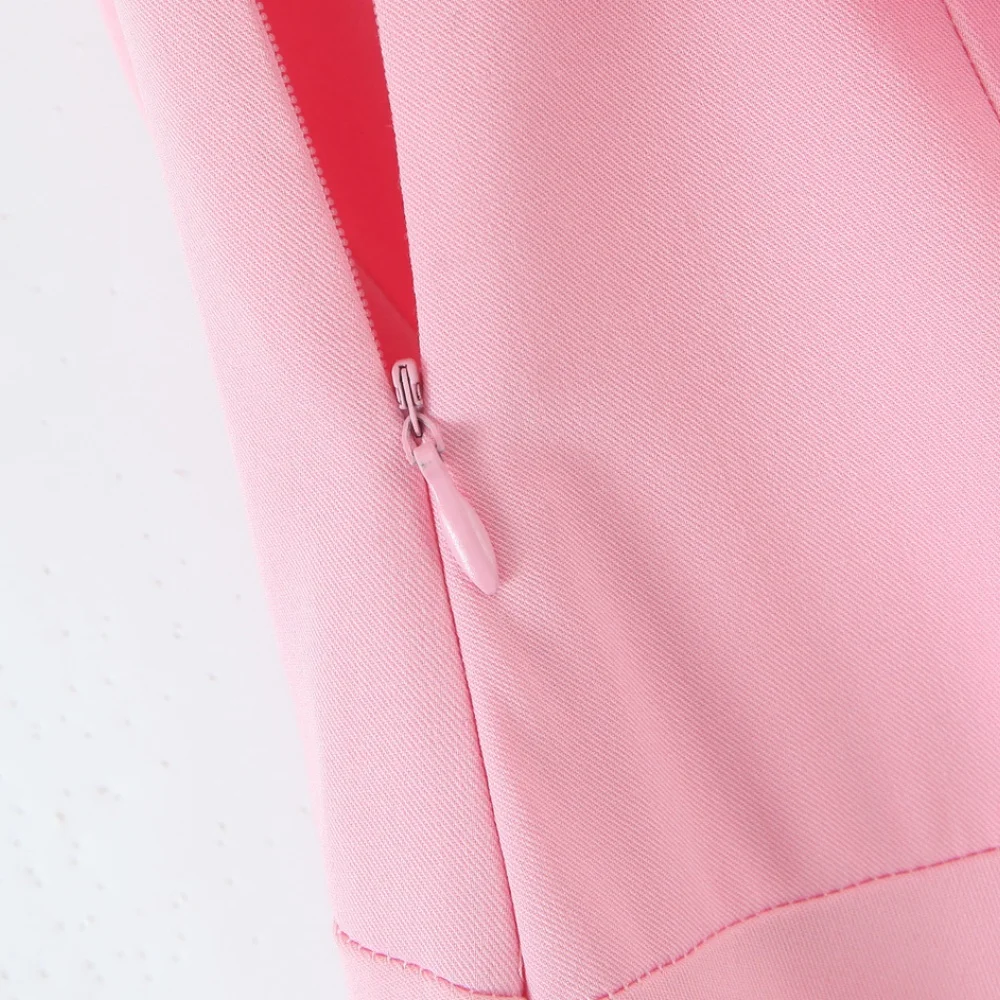 Women's Solid Color Hanging Neck Collar Midi Dress V-neck Sleeveless backless Side Zipper Summer New Sweet Long Dress