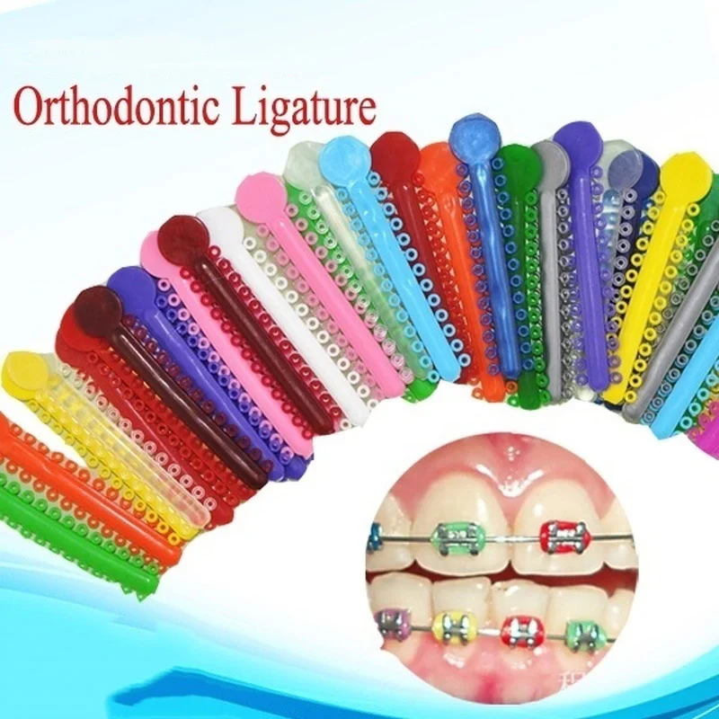 

400piece /10packer + Guber High Quality Orthodontic Elastic Liga Ortodoncia Dental Elastomeric Ligature Tie for Braces