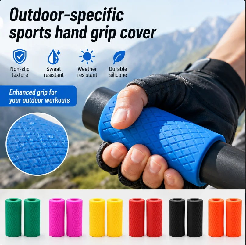 Pack of 1 Silicone Dumbbell Handles Long Dumbbell Handles Barbell Bar, Silicone Grips Dumbbell for Barbell and Dumbbell Training