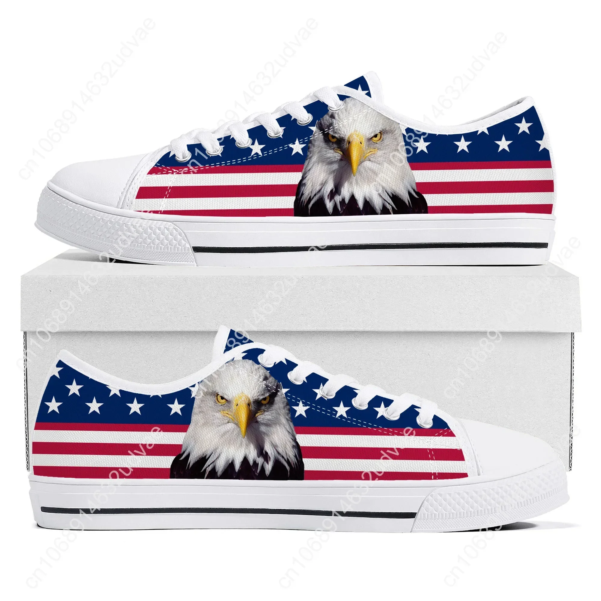 الولايات المتحدة الأمريكية العلم أمريكا الأحمر الأزرق الأبيض الفن منخفضة أعلى جودة أحذية رياضية رجل إمرأة مراهق قماش حذاء رياضة عارضة زوجين أحذية حذاء مخصص