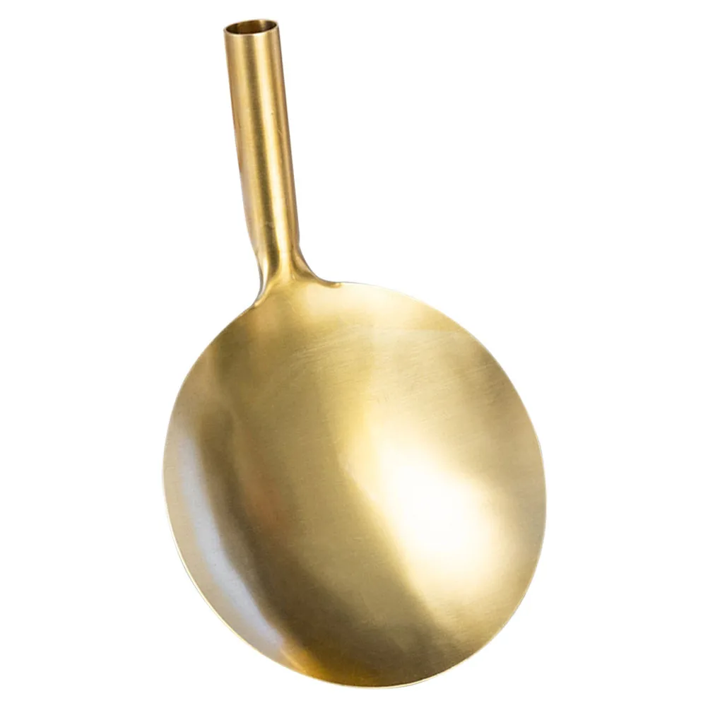 

Flat Tofu Scoop Copper Material Sturdy Smooth Kitchen Scoop Practical Rice Scoops Convenient Ladle For Home