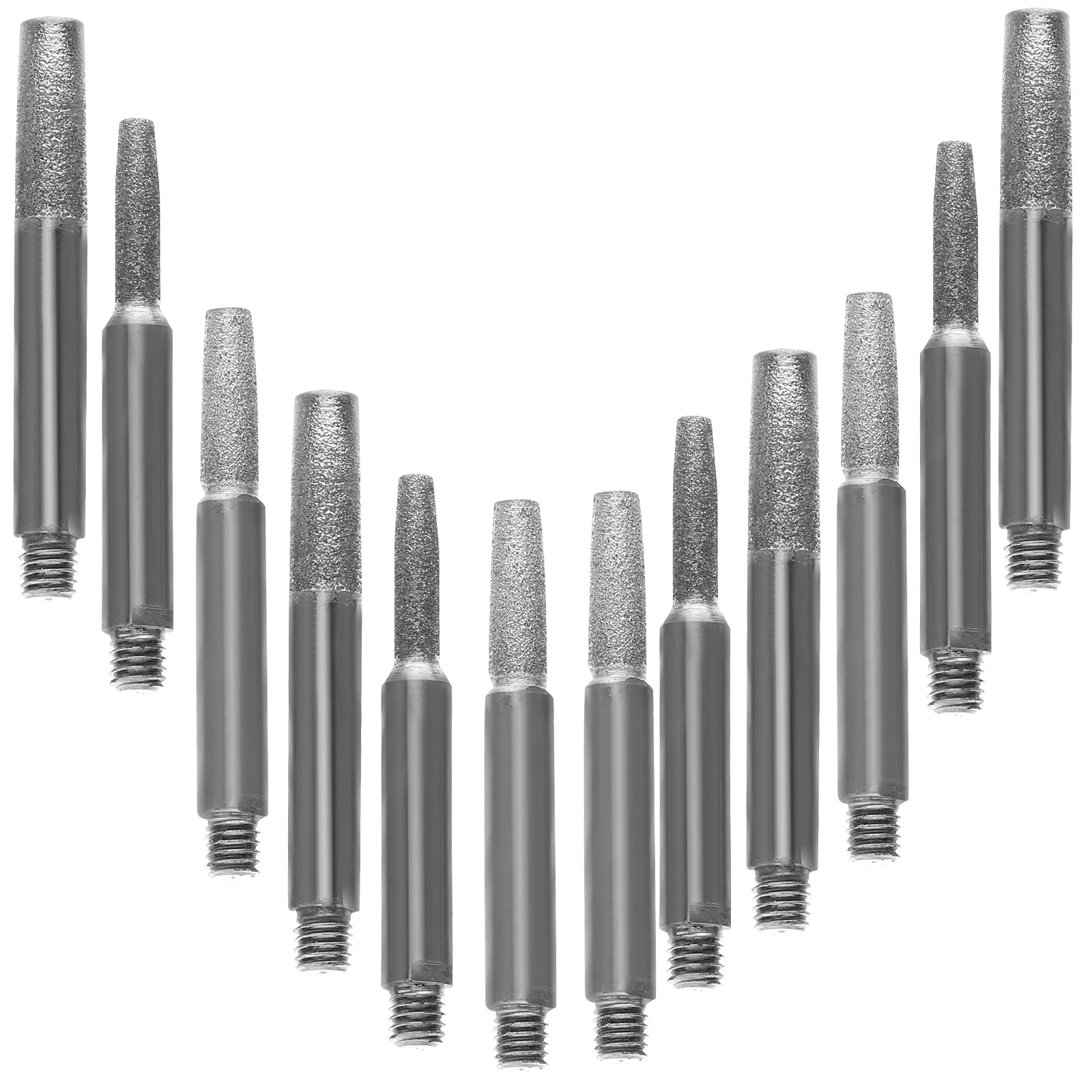 

12Pcs Chainsaw Sharpening Bits Hardness Stones 40mm 48mm 55mm Efficient Portable Sharpeners for Chainsaw Chain