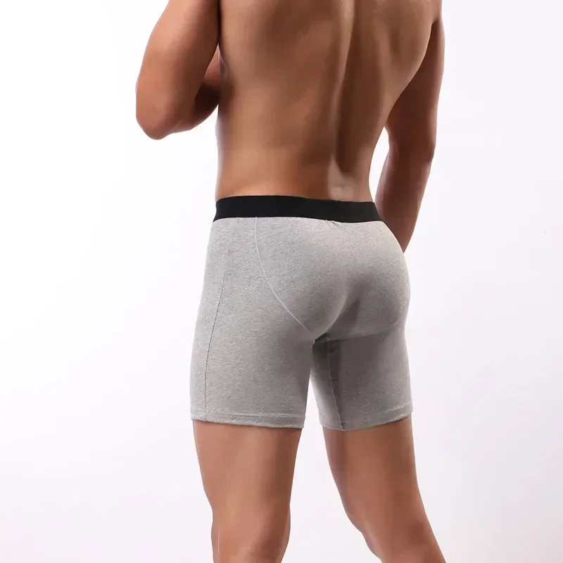 European and American men\'s boxer briefs casual sports lengthened cotton underwear