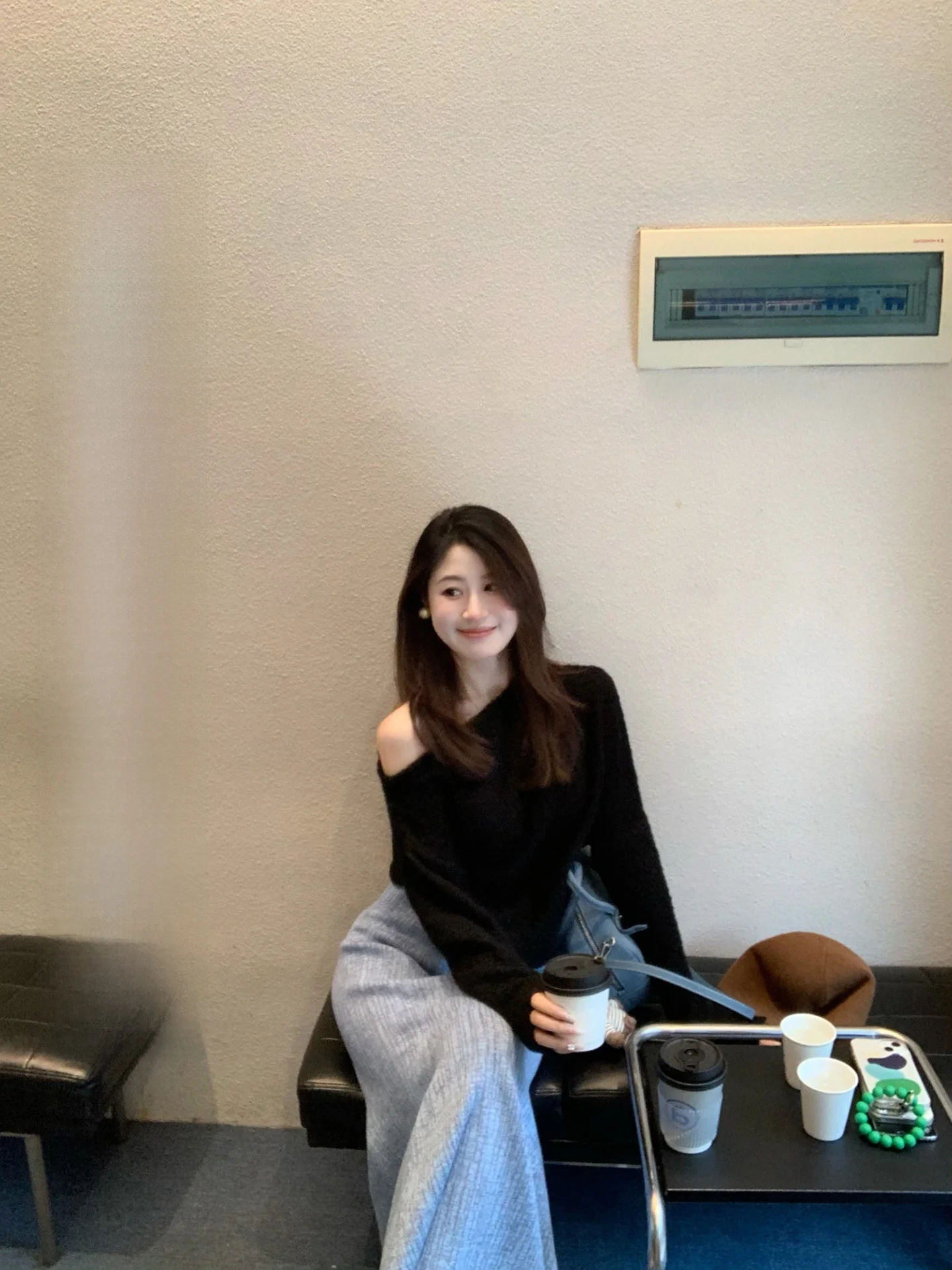 

Женский классический вязаный свитер Lazy Shoulder, универсальный дизайн, осенний, длинный, с круглым вырезом, на одной пуговице