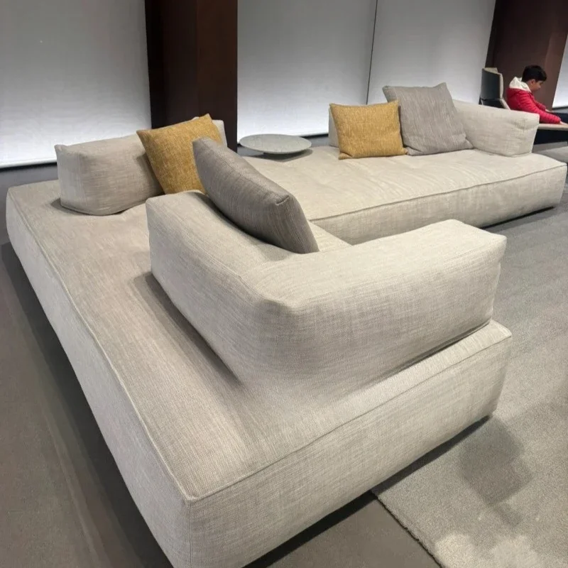 Design wabi-sabi wind bag square small apartment lazy module sofa 4