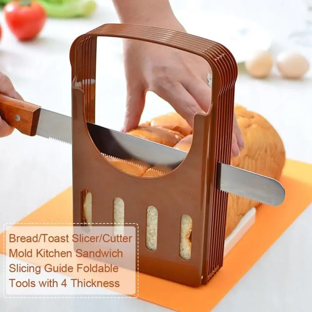 

Foldable Slicing Cutting Loaf Kitchen Accessories Baking Tool Bread Cutter Toast Slicer