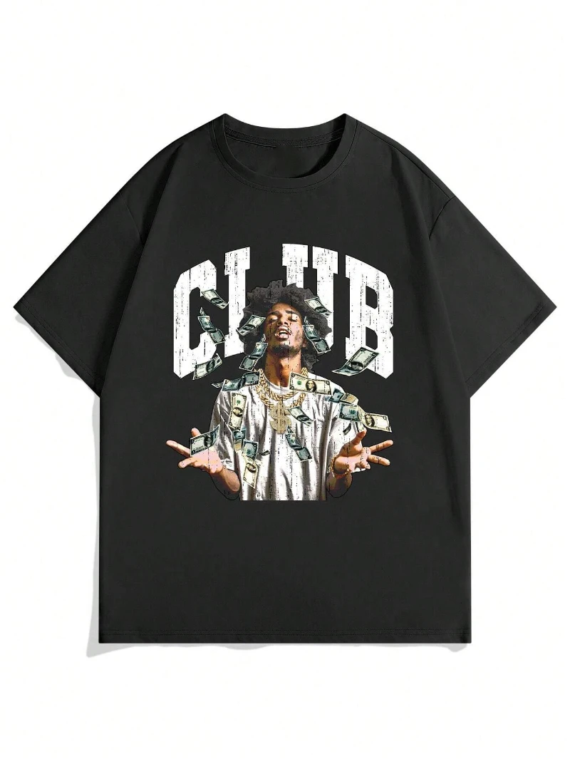 Portrait Printed Cotton Tshirt Unisex Women Men Summer Luxury Brand Fashion Big Size Top Casual Short Sleeve Streetwear Tee