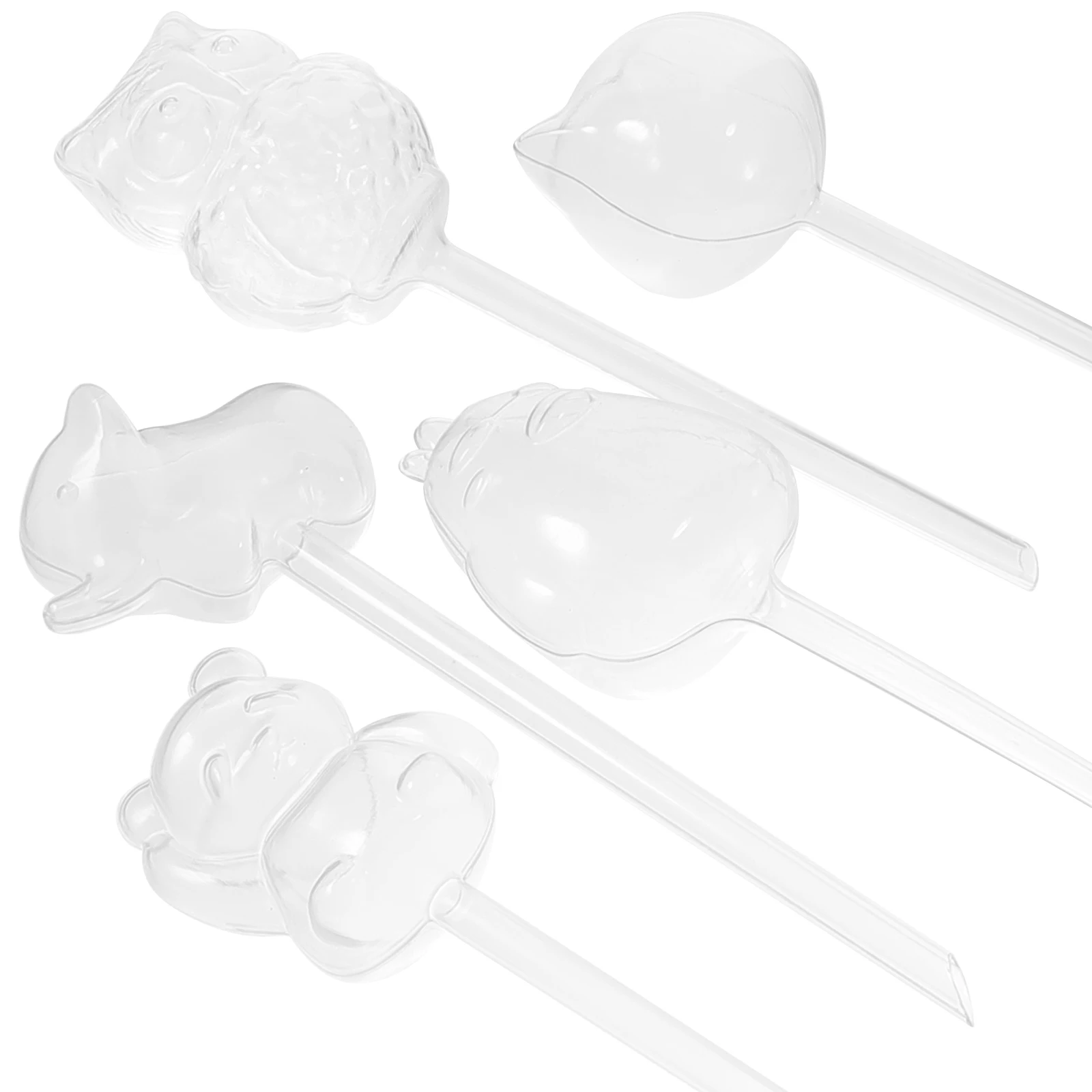 

5 Pcs Automatic Watering Device PVC Lovely Animal Shape Slow Release Reusable Plant Spikes Large Capacity Indoor Gardening