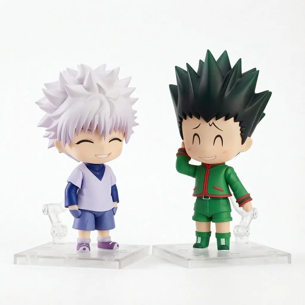 Nendoroid Hunter X Hunter Killua 2804 Gon 2803 Q-Version, bewegliche Actionfigur, PVC, Sammlerstück, Desktop-Dekoration für Anime-Fans