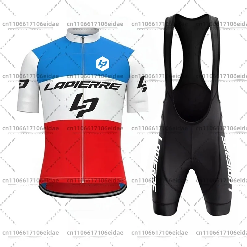 بدلة ركوب الدراجات الجبلية من الجيرسيه للرجال من Lapierre، معدات الدراجة الجبلية MTB، مجموعة صيفية قصيرة من الجيرسيه