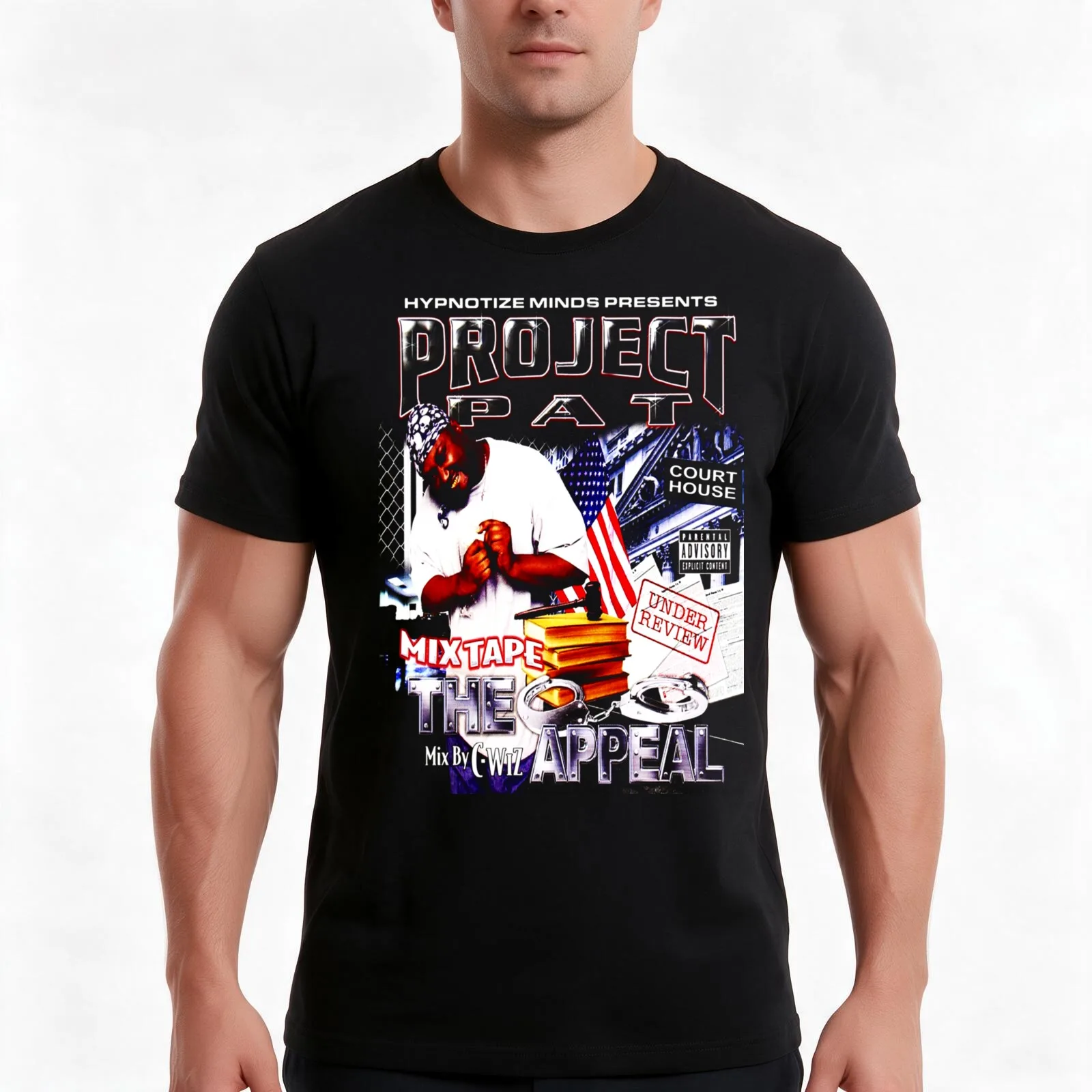 Project Pat T-Shirt, Summer Casual Cotton Tee, Oversized Streetwear Tops, Vintage Graphic Print, Loose Fit Short Sleeve