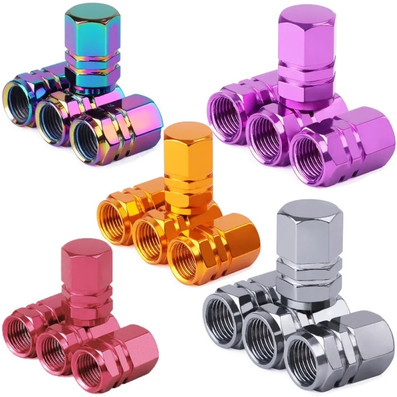 

4pcs Aluminum Alloy Car Wheel Tire Valve Caps Waterproof For Automobiles Motorcycles Trucks Bikes