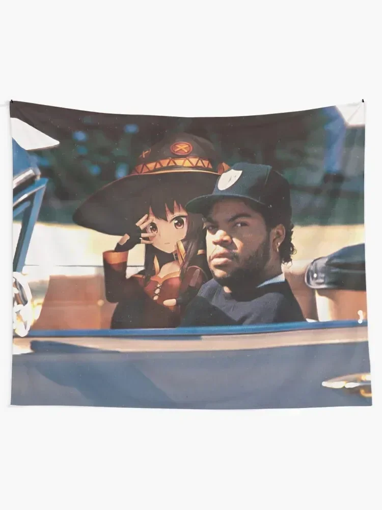 Drivin with Megumin-chan Tapestry Decoration Bedroom Living Room Decoration Tapestry