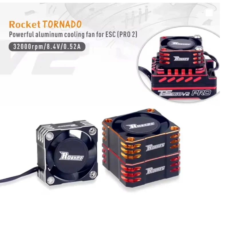

2PCS SURPASS HOBBY Cooling Fan 25 30 35 40 50mm Rocket Heat Dissipation Fans Metal Motor Fan Cover for Brushless Motor RC CAR