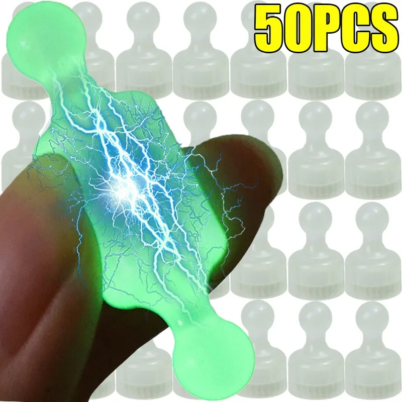 50/5PCS Mini Luminous Magnetic Pushpin Hooks Metal Strong Neodymium Magnet Pushpins Sucker for Office Refrigerator Whiteboard