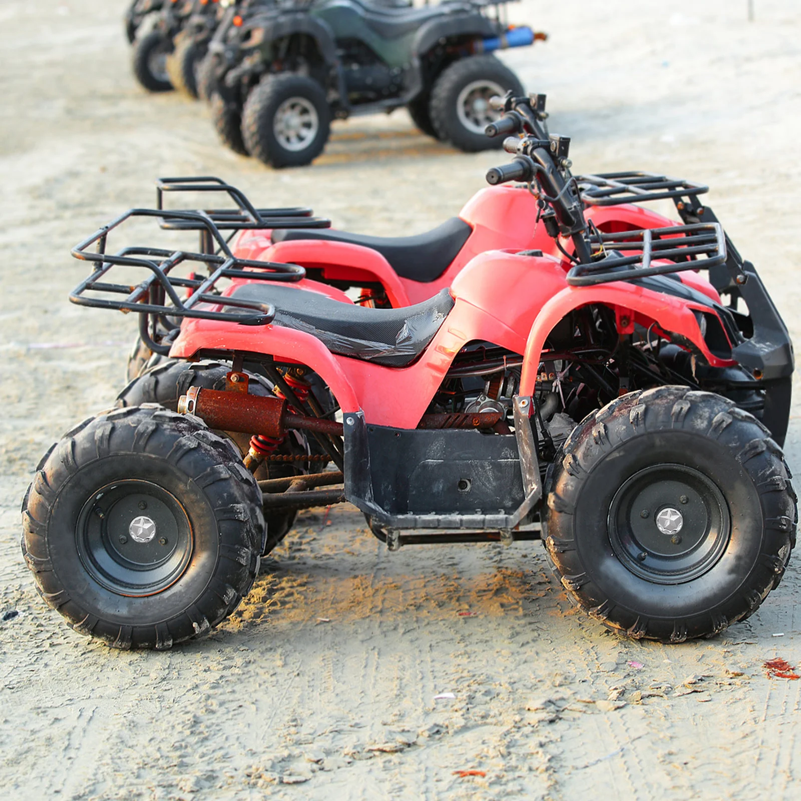 

4Pcs Plastic Wheel Hub Caps Rim Covers for Go Kart Atv Utv Drift Car Golf Cart Sand Resistant Wheel Decoration