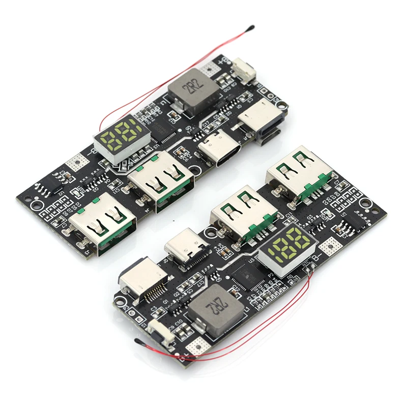 QC4.0 QC3.0 LED Dual USB 5V 4.5A 22.5W Micro/Type-C USB Mobile Power Bank 18650 Charging Module Temperature / Circuit Protection