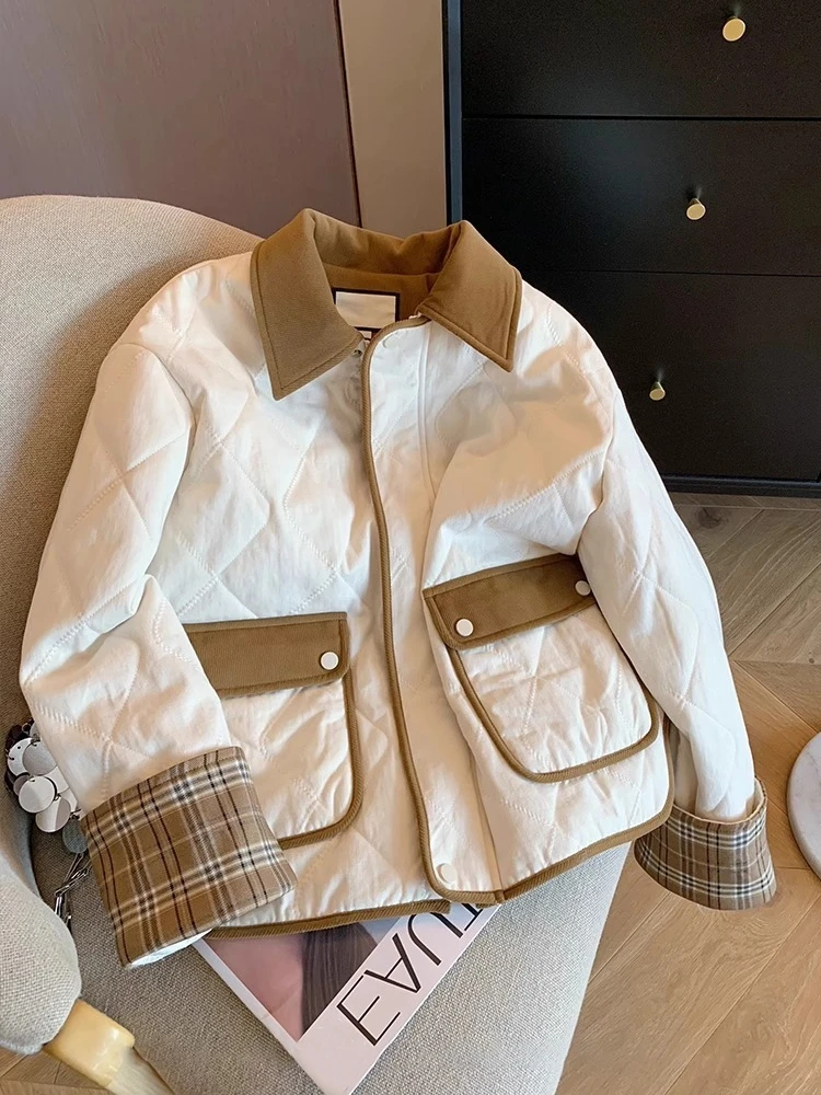 

Хлопковая куртка с цветочным воротником в стиле ретро, мужская осенне-зимняя универсальная верхняя одежда, модная повседневная длинная молния све