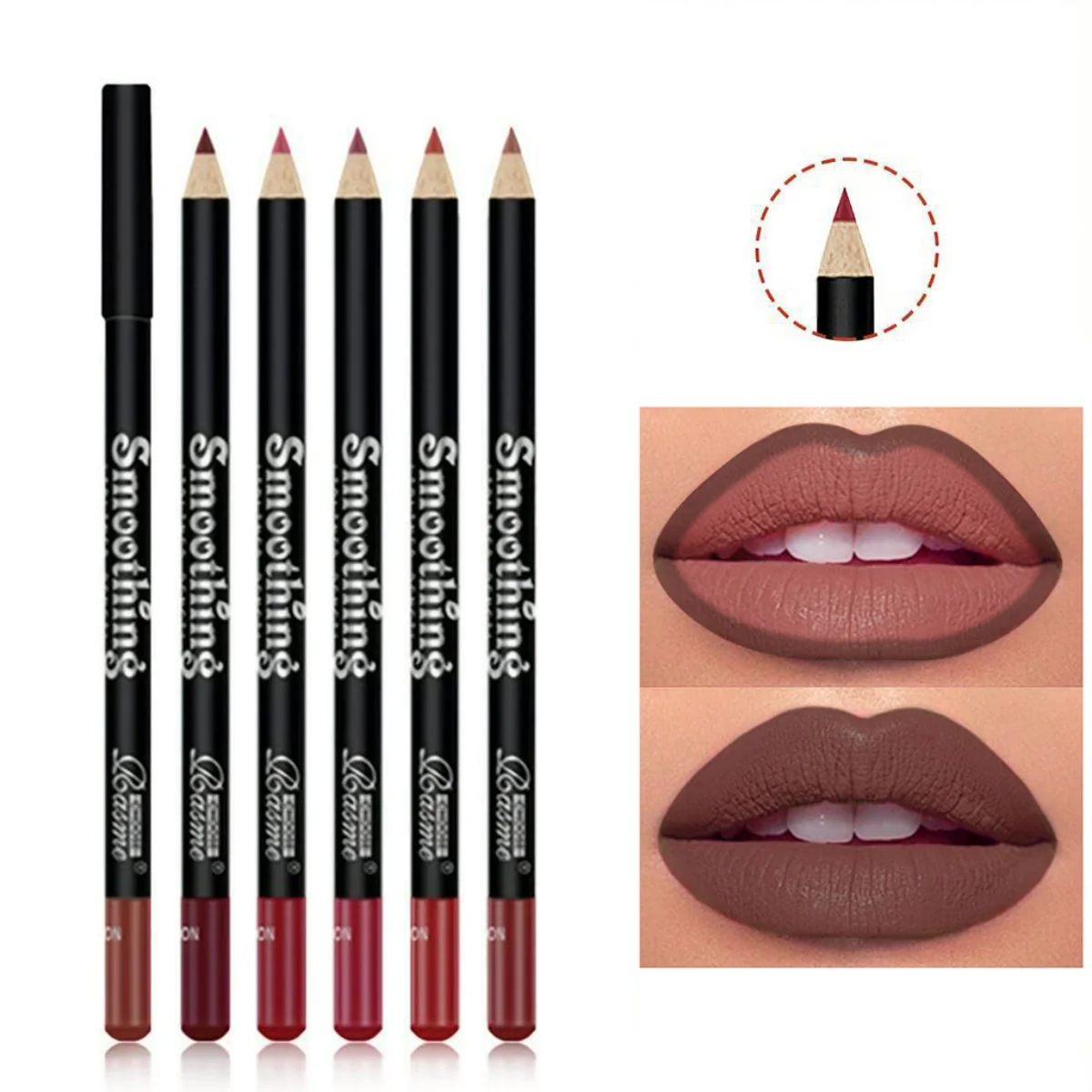 Waterproof Matte Lipliner Pencil Red Contour
