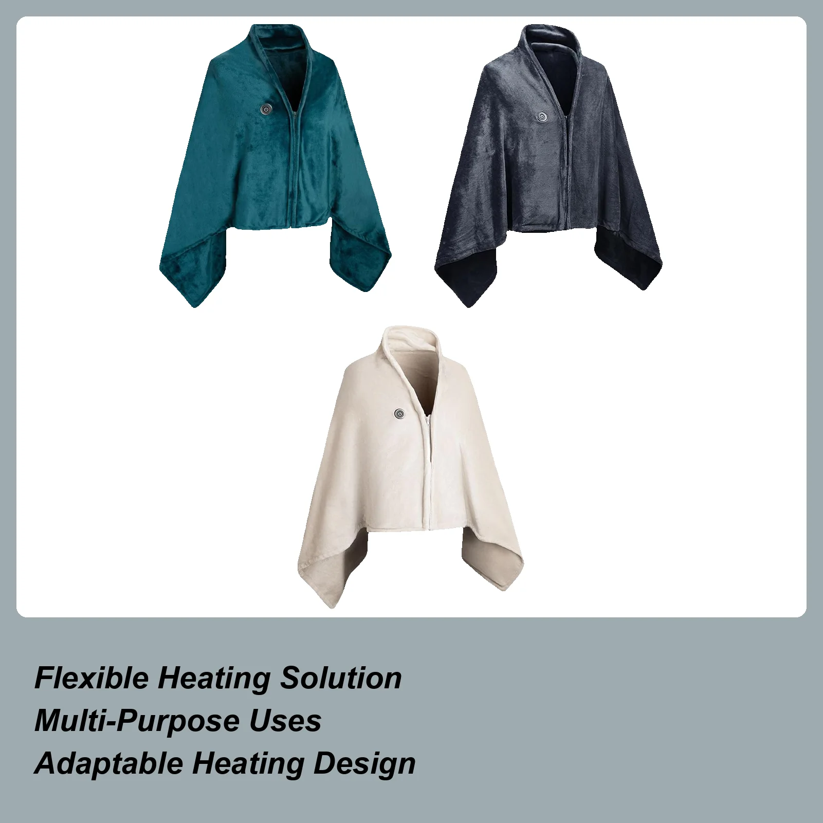 

Портативная шаль с подогревом, электрическая регулируемая USB перезаряжаемая грелка, портативное электрическое одеяло для комнаты, офиса, школьного туристического лагеря