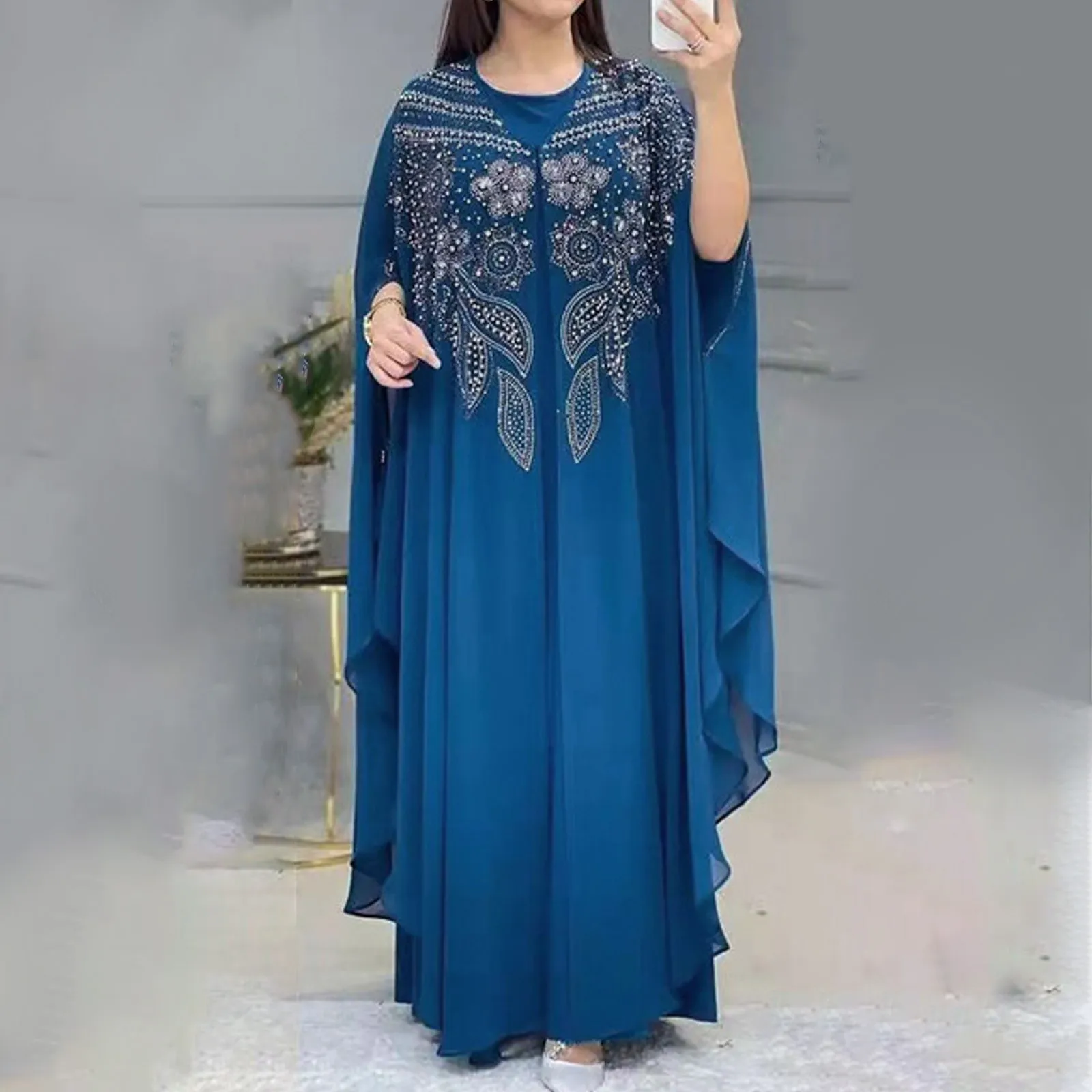 Abayas For Women Dubai Luxury 2024 Chiffon Boubou Muslim Fashion Dress Caftan Marocain Wedding Party Occasions Djellaba Femme