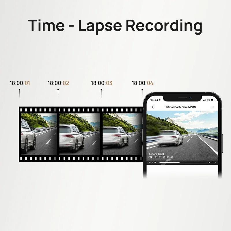 70mai-Cámara de salpicadero M300 para coche, videocámara DVR 140 °, FOV, 1296P, visión nocturna, grabadora, Monitor de aparcamiento 24H, WIFI y Control por aplicación