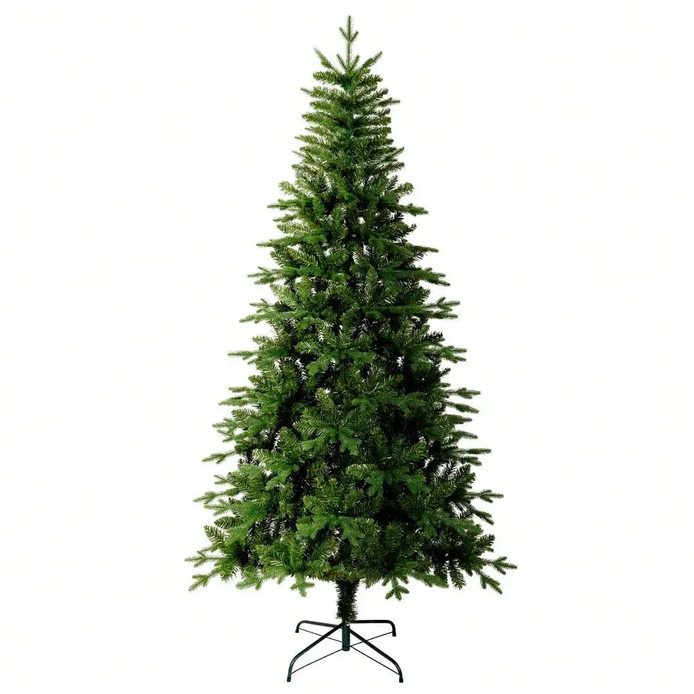 

5/6/7.5ft Artificial Green Christmas Tree LED Light with Metal Stand Decoration