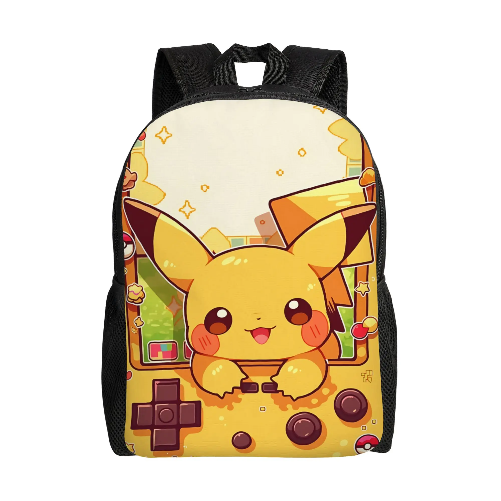 Fashion Cartoon Pokemon Theme Backpack ita bag Pikachu Meme mochila Light Travel Sturdy Shoulder Rucksack