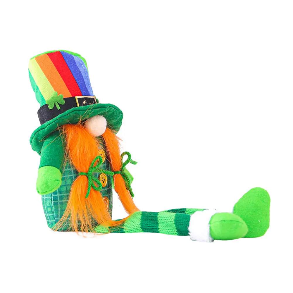 

1Pcs St Patrick's Day Gnome Decor Adorable Cartoon Style Home Party Living Room Bedroom Desktop Ornament
