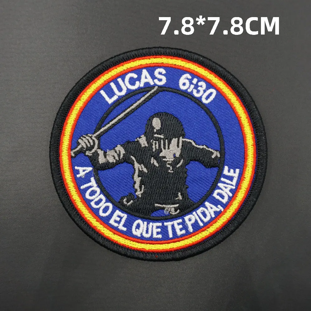 LUCAS JUAN MATEO embroidered patches with hook backing