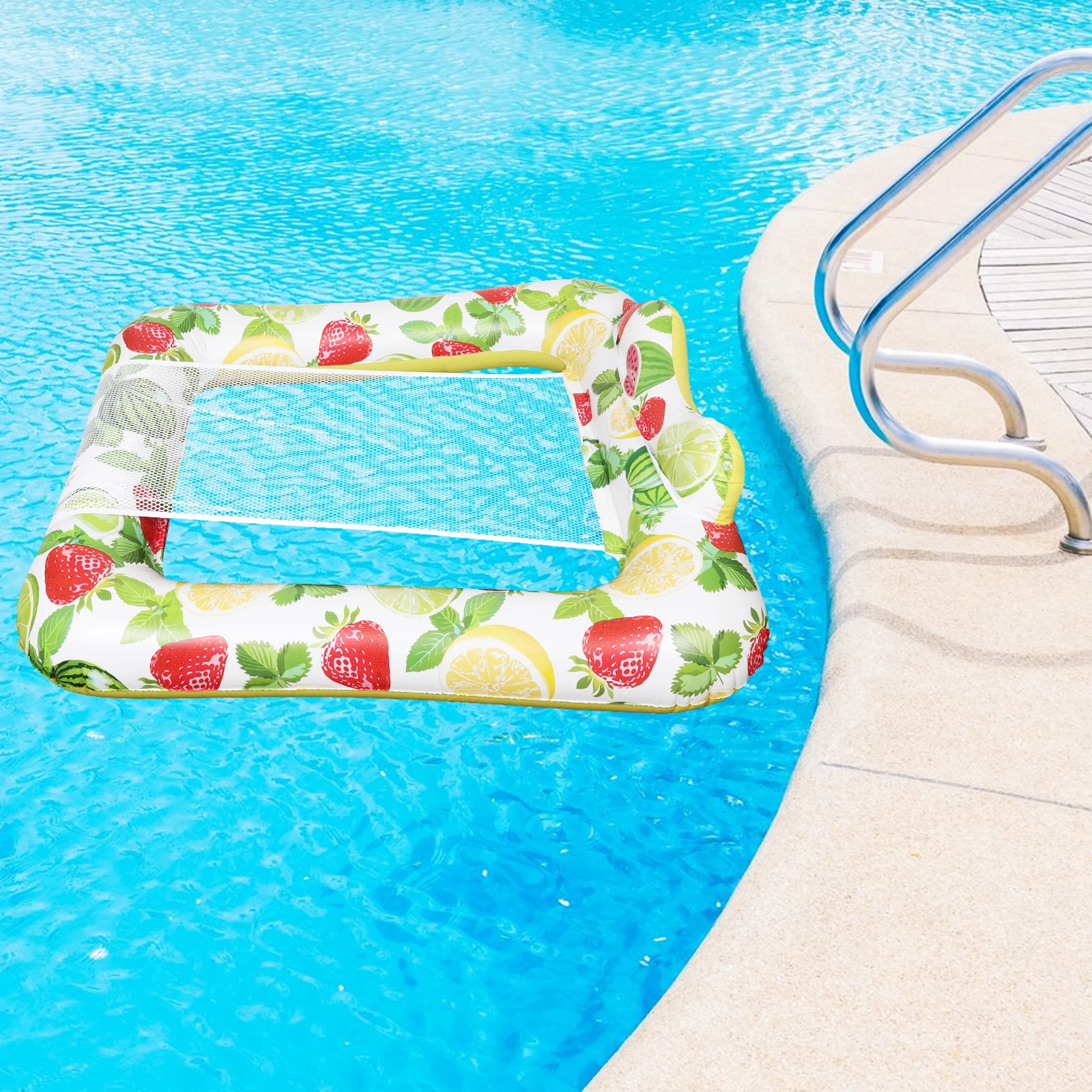 Piscina Lettino Acqua Galleggiante Amaca per Adulti Galleggianti Coperti in Tessuto per Tappetino da Nuoto Gonfiabile Fila Galleggiante Bambino