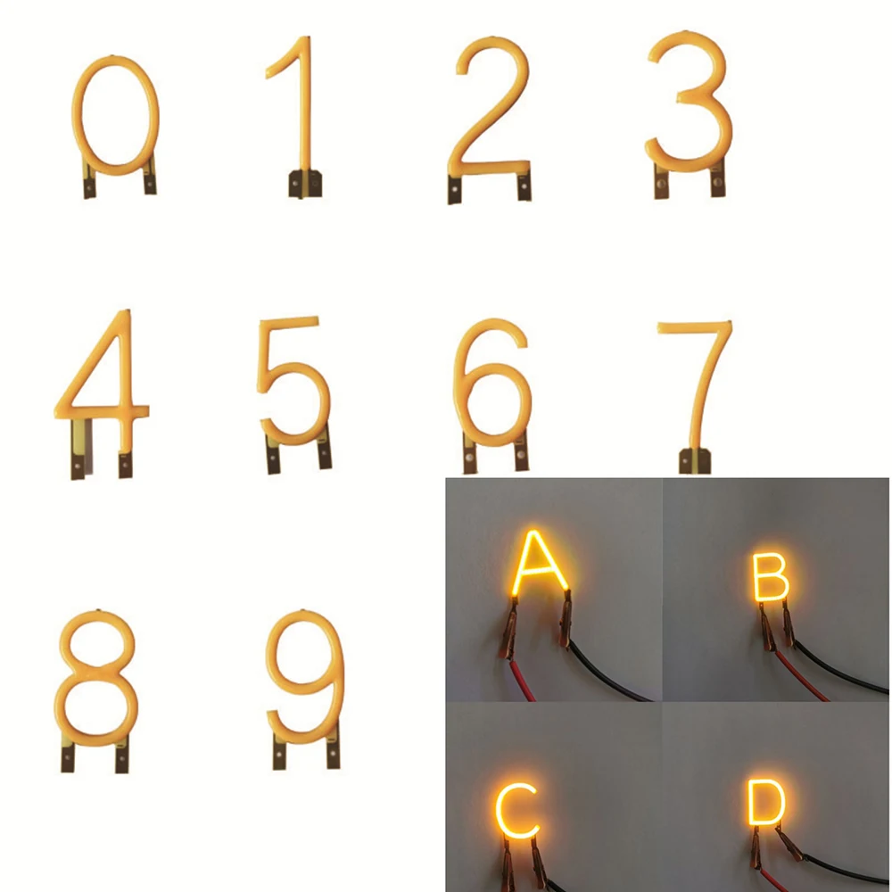 لتقوم بها بنفسك A-Z 0-9 COB LED خيوط الأبجدية رقم الرسالة 3 فولت رموز مرنة مخصصة خمر اديسون نمط علامات لمبة أجزاء المصباح #1