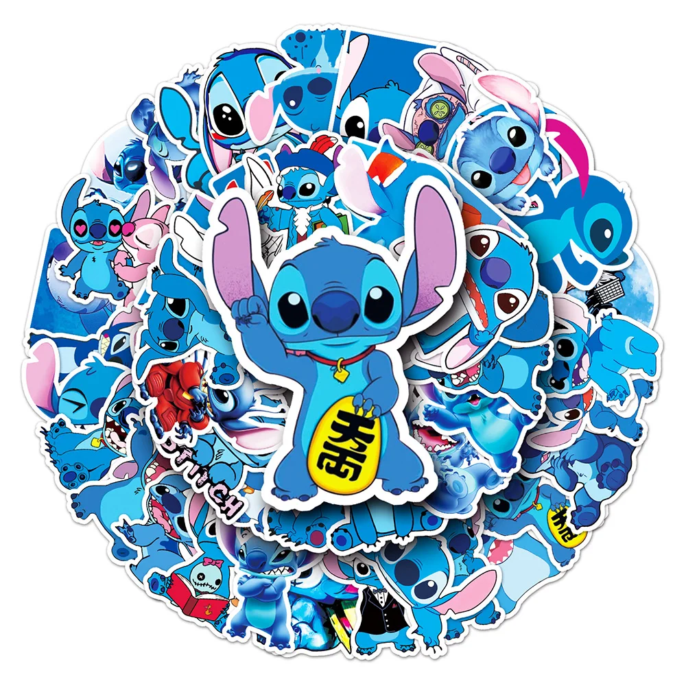 10/30/50PCS Cute Cartoon Stitch Stickers Funny Anime Graffiti Decal Classic Toy Sticker for Kids DIY Laptop Skateboard Suitcase