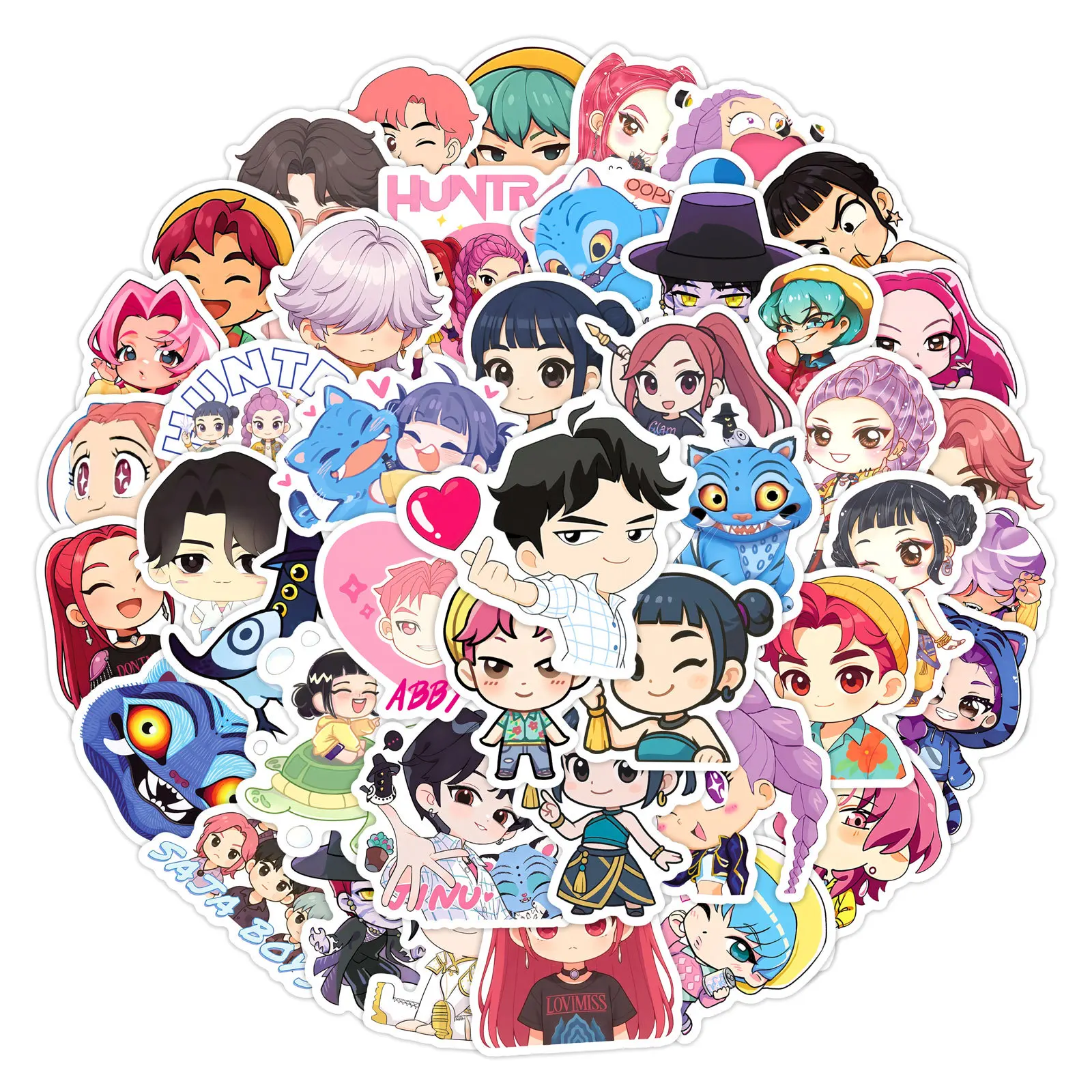 10/30/50PCS Cute Cartoon Kpop Demon Hunters Stickers Kids Toys DIY Motorcycle Phone Suitcase Fridge Luggage Wall Decals Graffiti - Image 3