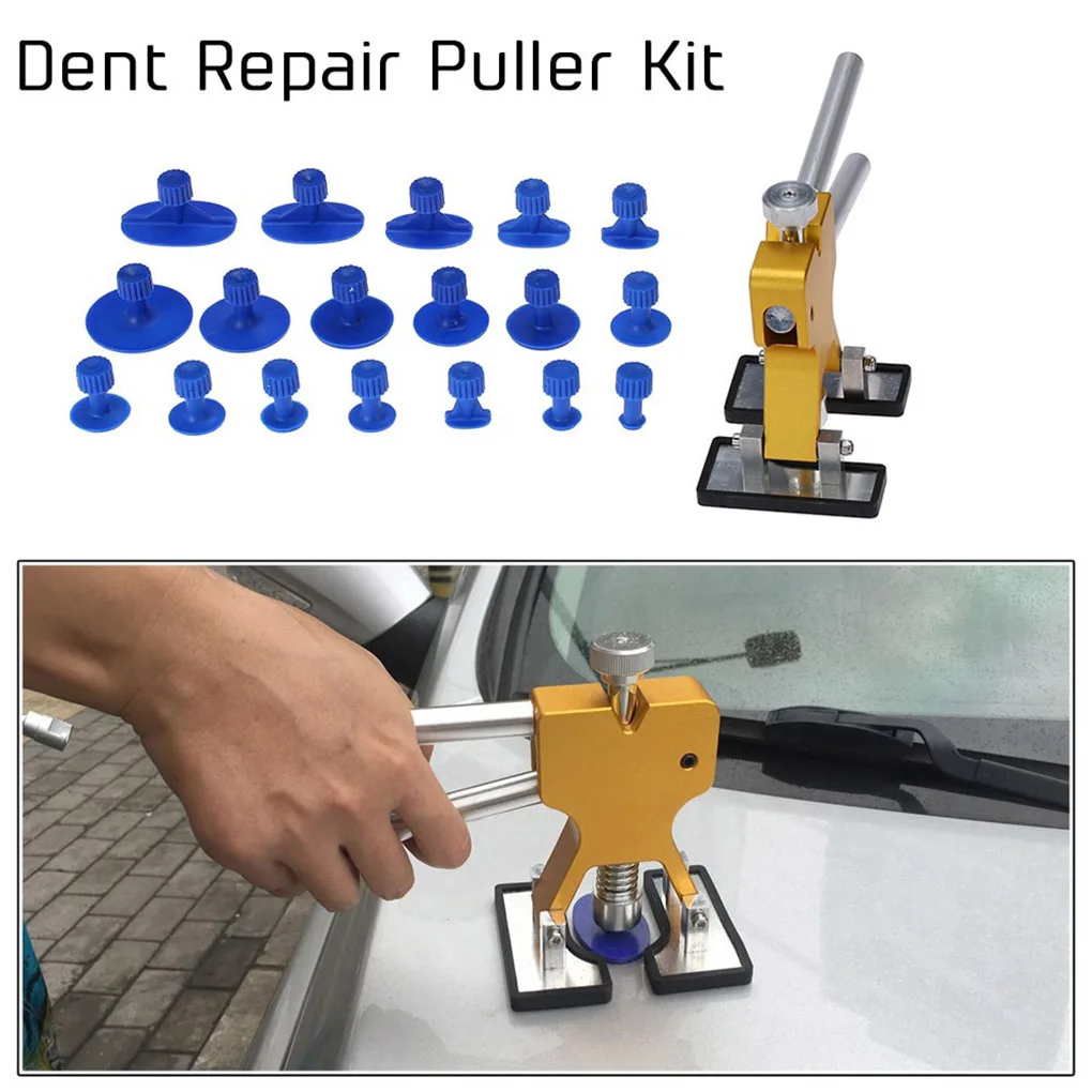 

Car Body Paintless Dent Lifter Repair Tool and 18 Tabs Hail Removal Tools Manual Dent Puller Remover