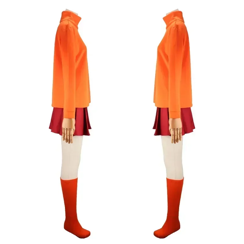 オレンジのコスプレ衣装セット,コスプレ衣装,ショートスカート,ワニータオラニー,カウス,カキ,ロックアタス,ハロウィーンパーティー,カーニバルユニフォーム