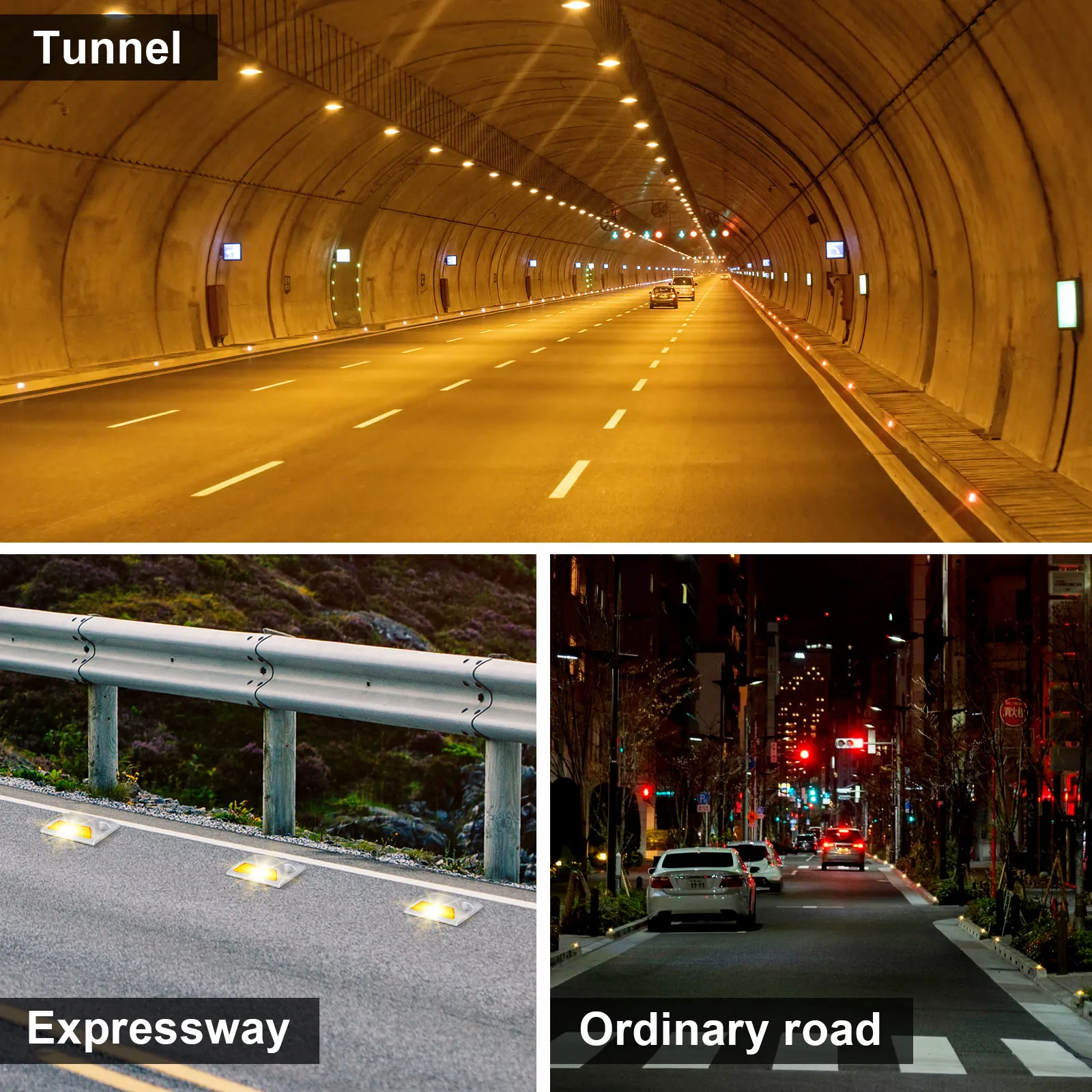 2Pcs Reflective Road Markers Aluminum Studs for Driveway Lane Center Line Roadside Visibility in Bad Weather Road Markers