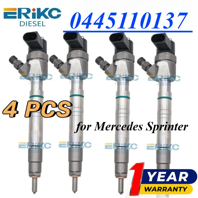 4PC 0445110137 6460700187 Common Rail Diesel Injector 0 445 110 137 0986435113 for Mercedes Sprinter A6460700187