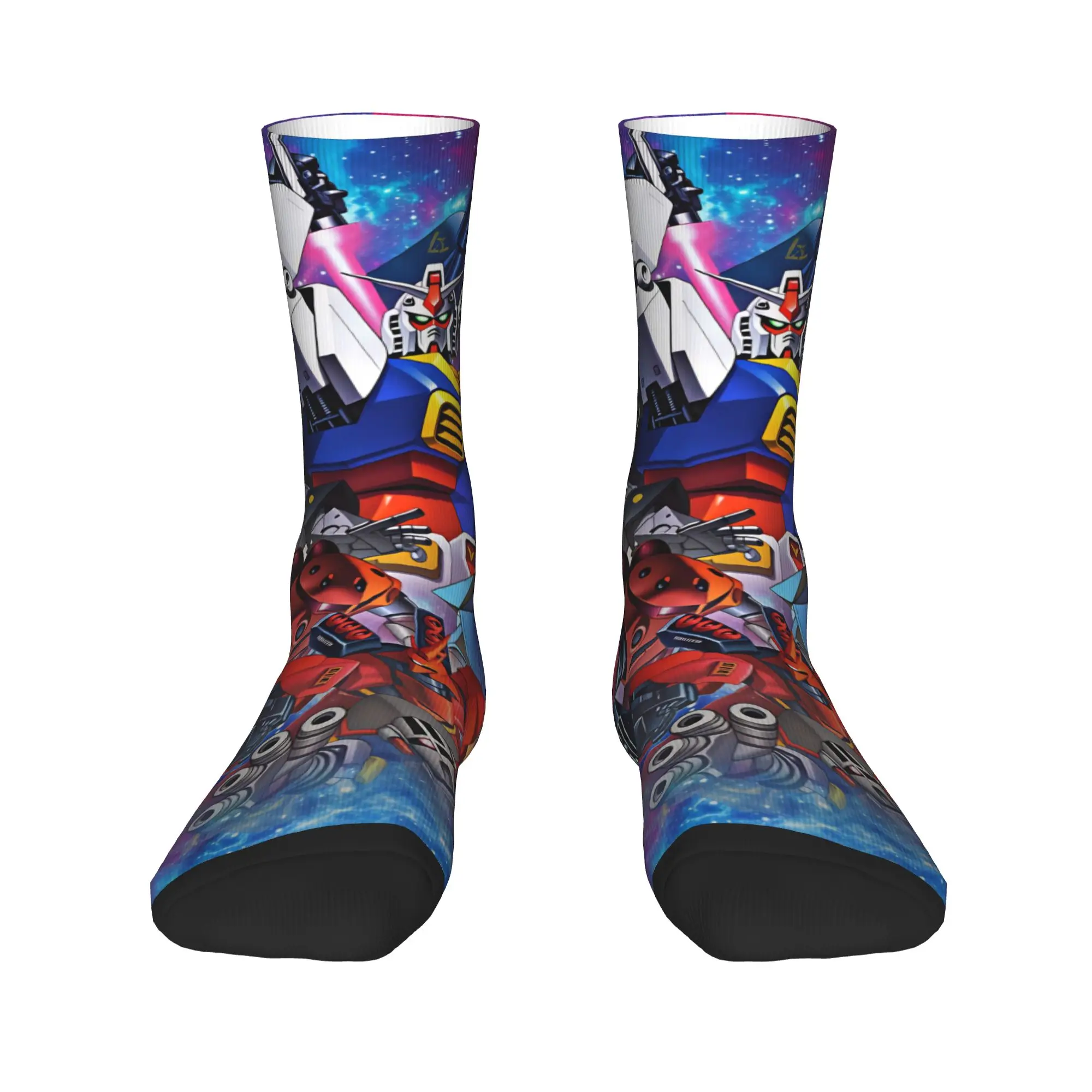 Mobile Suit Gundam Stockings  Vintage Socks Men Medium Soft Socks Autumn Outdoor Sports Graphic Anti Skid Socks Gift Idea
