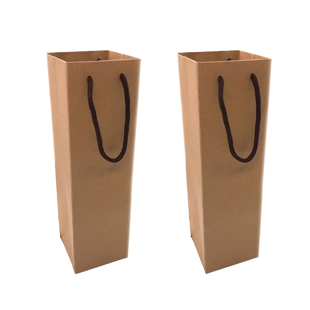 

12pcs Red Wine Bag Waterproof Heavy Duty Paper Wine Carrier Bags For Gift Bottle Party Wedding Christmas Housewarming