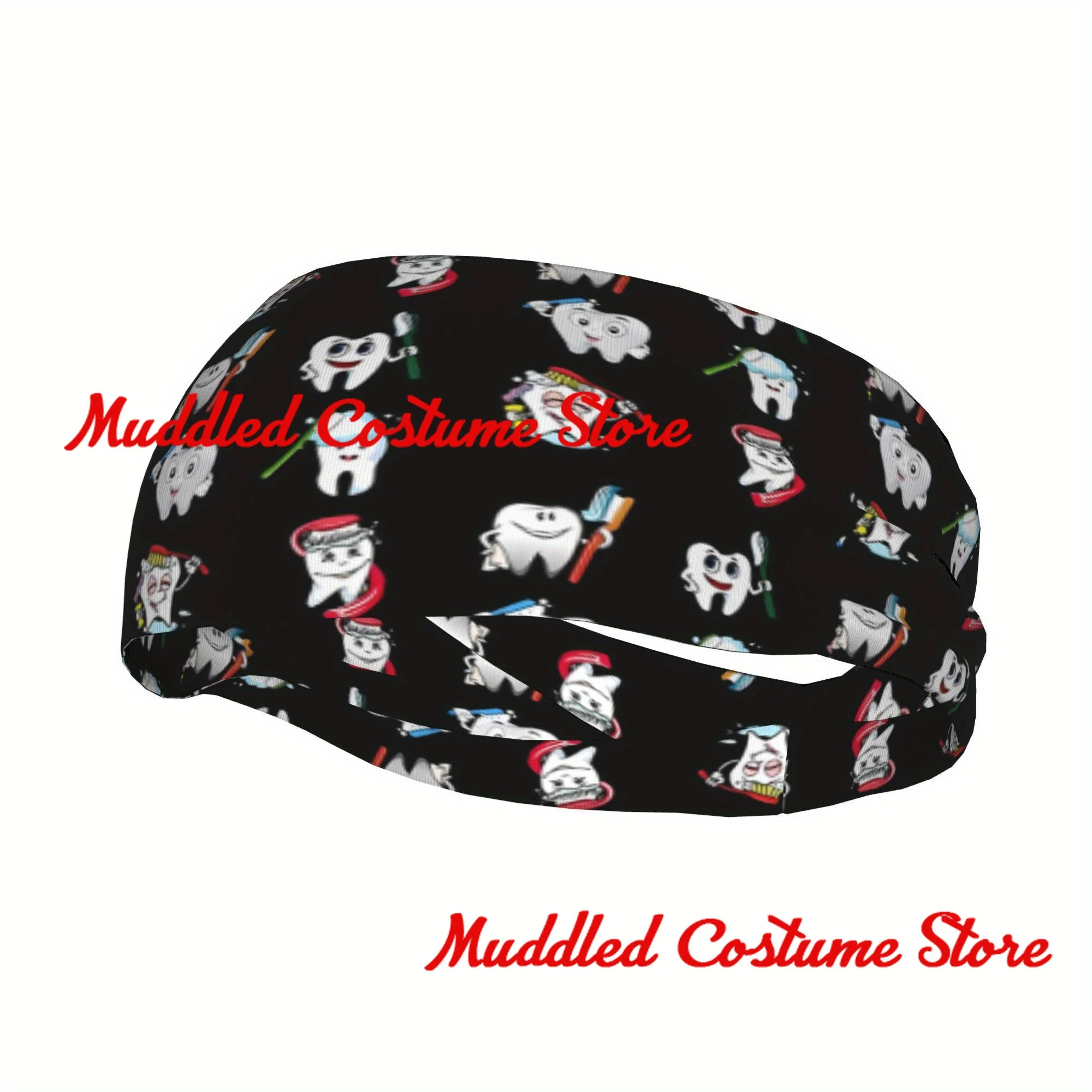 عصابة رأس لشخصية الأسنان الكرتونية، عصابة رأس رياضية لليوجا واللياقة البدنية، عصابة رأس مطاطية