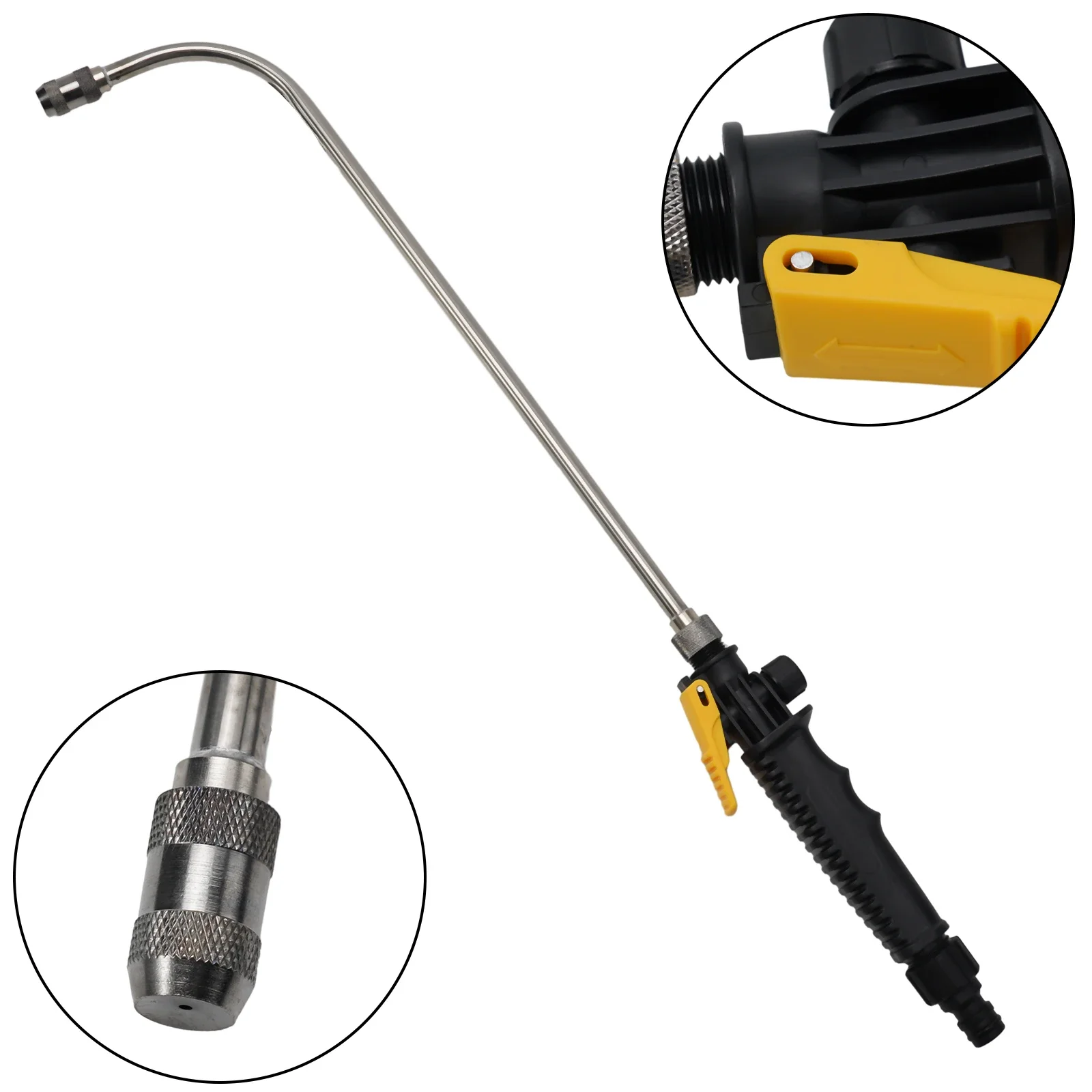 Powerful Water Washer Wand, 2 in 1 Nozzle Spray Wand with Adjustable Flow Controls, Suitable for Cleaning Cars, Decks, and More