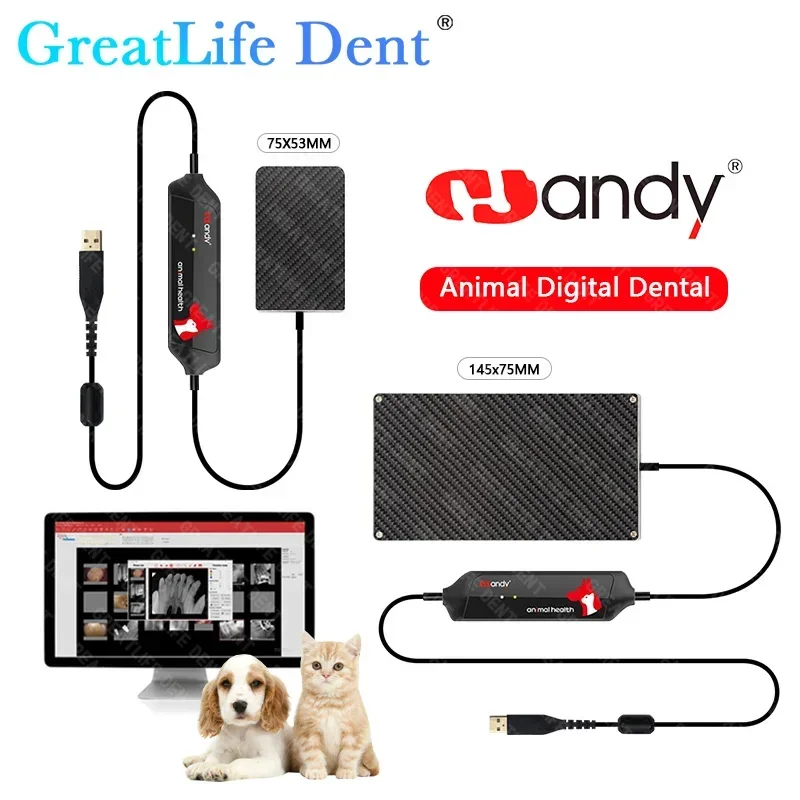 Original Handy Dental RVG Sensor Size 4 For Dog Cat Pets Use CMOS APS Intraoral Sensor Oral Imaging System Veterinary Equipment