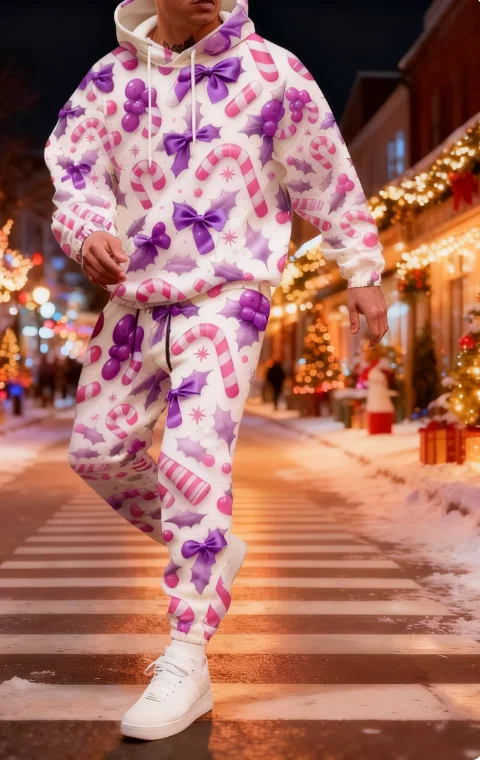 

New Santa Claus 3D Print Hoodie + Pants Two Piece Set Men Women Fashion 2Pcs Sports Christmas Tracksuit Suit Men Clothing﻿﻿