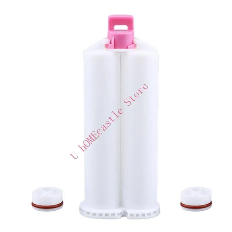 63HF Portable 50Ml AB Adhesive Cylinder Dispenser With Double Component Mixing Tip