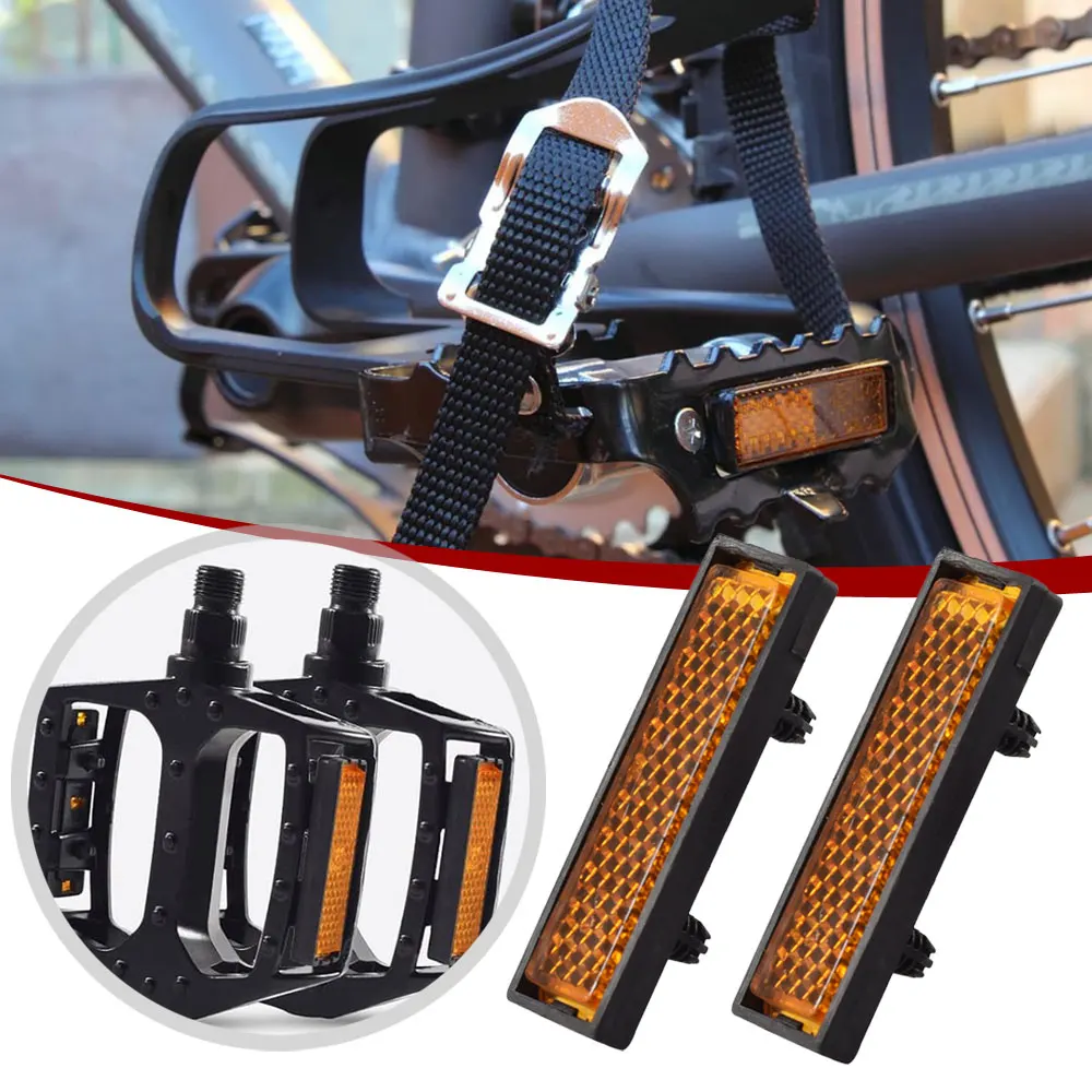 

4Pcs/Set Universal Bicycle Pedal Reflector Safety Night Cycling Reflective Mount Vintage Clip Tube Reflector Bicycle Accessories