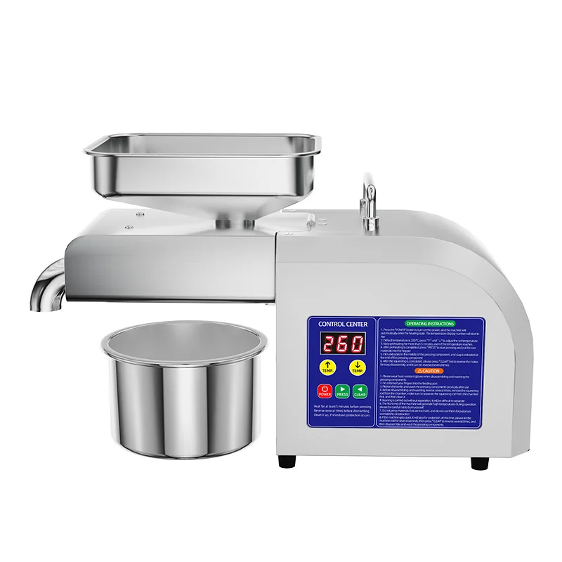 Oil Press Stainless Steel Automatic Oil Press Machine Hemp Coconut Oil Extractor Machine Oil Presser