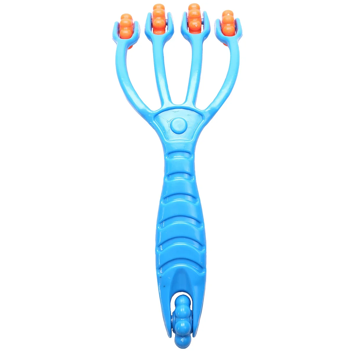 A64E 2X Blue 4 Finger Massager Rolling Plastic Body Massager Relieve Fatigue to Buttock Hip Head Leg